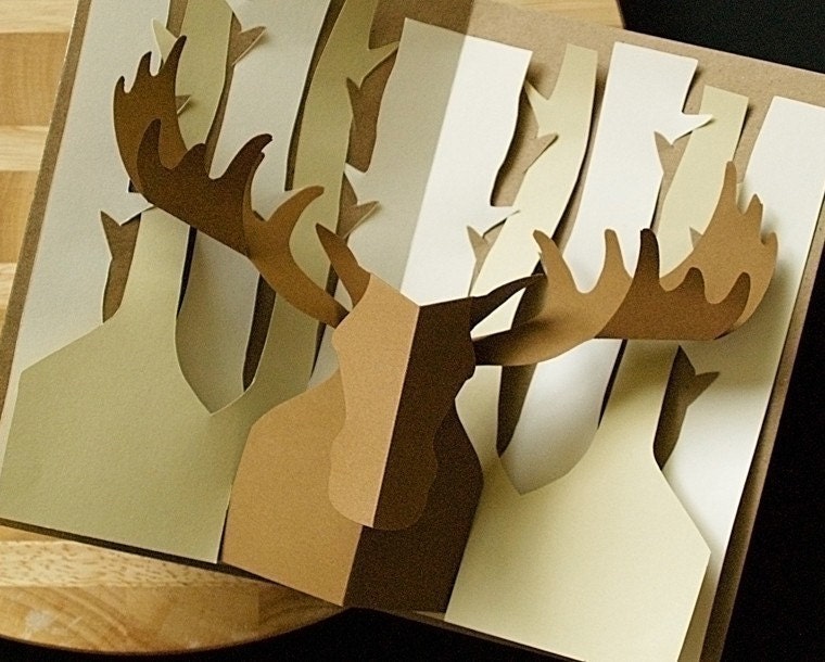 Kirigami Moose Pop-up Card, Make Yourself