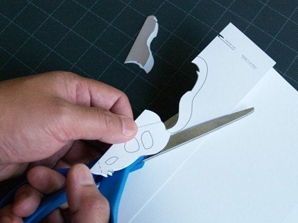 Kirigami Raptor Bobblehead Pop-up Card, Make Yourself