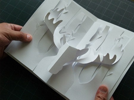 Kirigami Moose Pop-up Card, Make Yourself