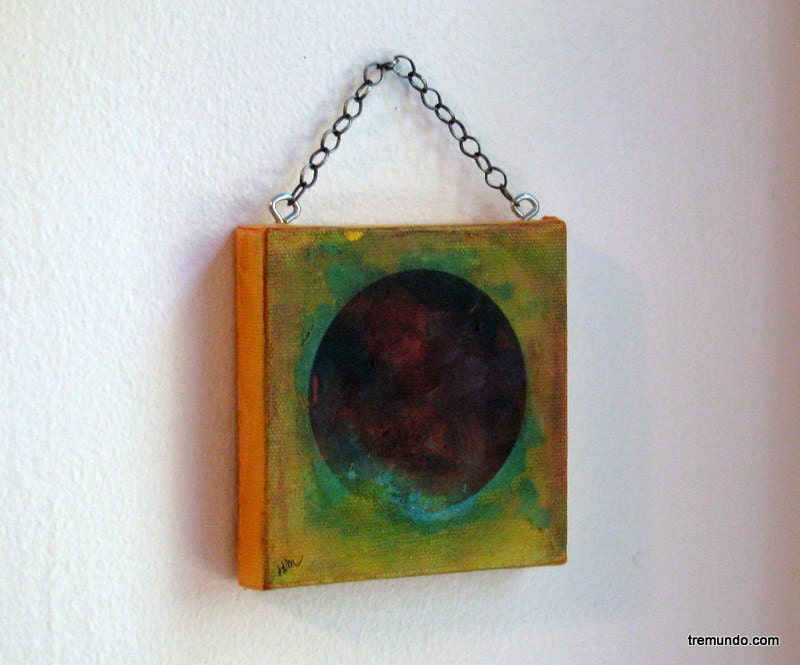 rustic sun mixed media OOAK affordable art