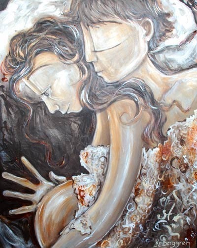 pregnant mother and husband white dress long brown hair - Love Affair - Archival signed 8x10 motherhood print
