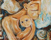 mother and child sleep baby cosleep family bed - I Truly Believe - Archival signed 12x12 motherhood print