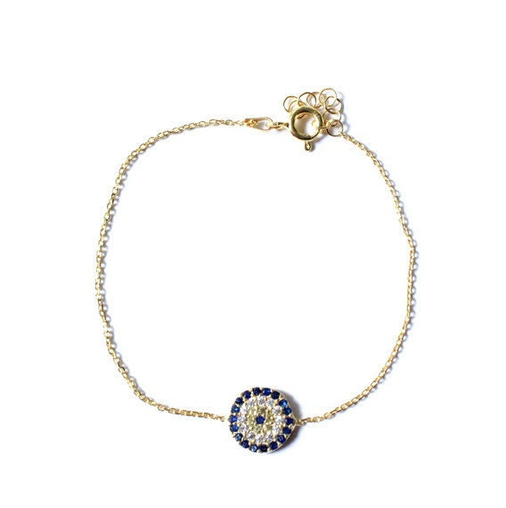Swarovski Gold Evil Eye Vermeil Bracelet