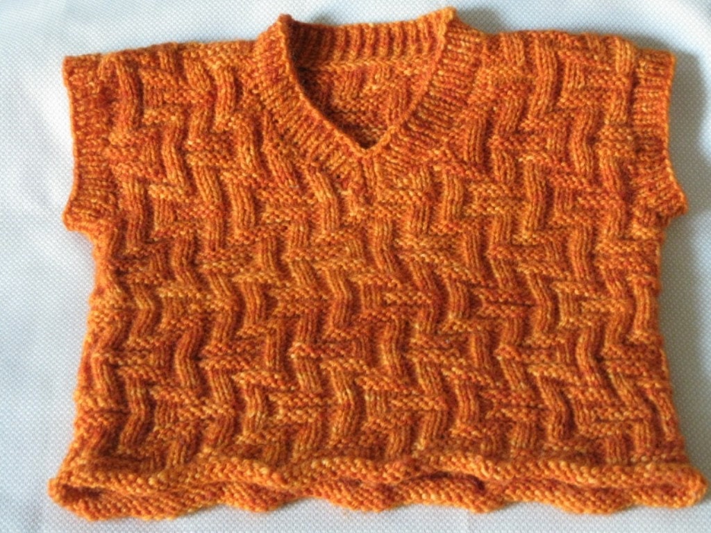 Hearthfire - 100 percent superwash Falkland wool 3-6 month baby vest