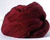 Handpainted, Kettled dyed Lace weight yarn - Bordeaux - 100 percent Superwash Merino  - 4 ounces