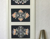 Floral Print Set of 3 5 x 7