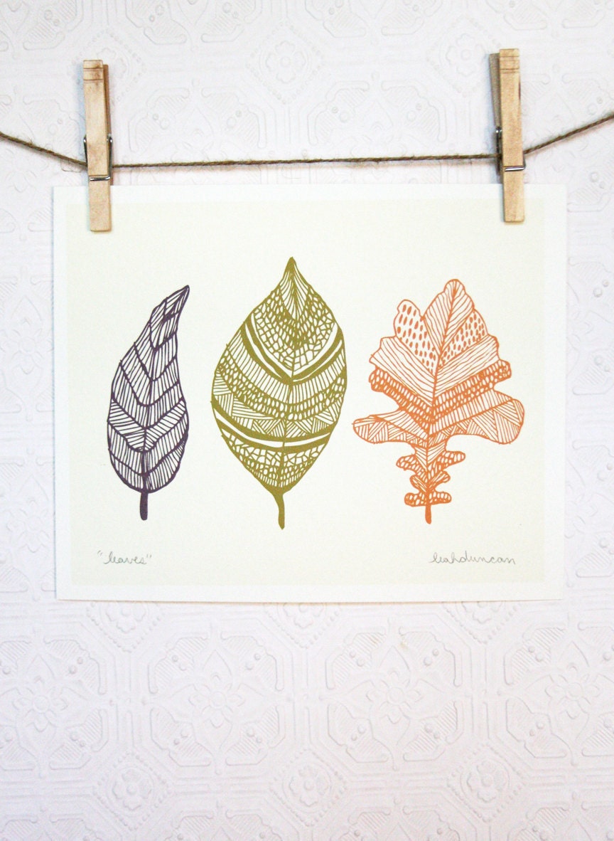 Leaves Print 8 x 10