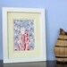 Skeleton with peacock feathers - Giclee Print