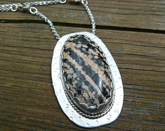 Starry Night Obsidian Sterling Silver Necklace