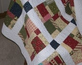 Holiday Table Topper - Lap Quilt Crazy Eight by Sandy Gervais