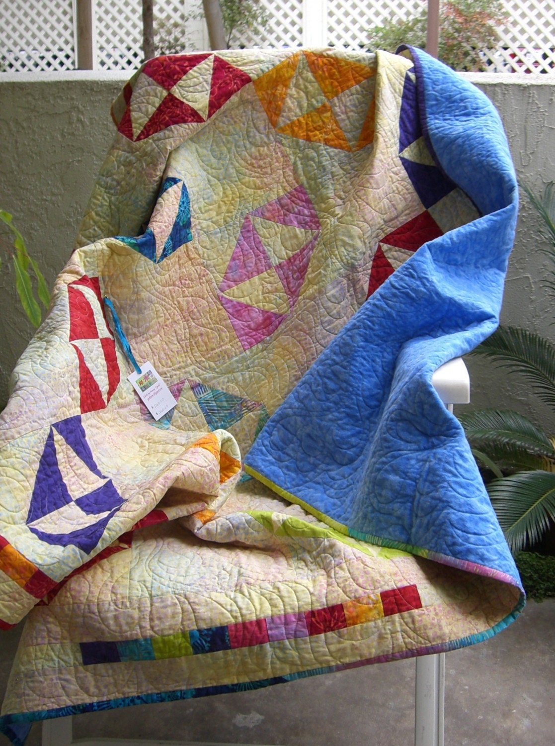 Handmade Broken Dishes Quilt