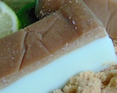 Sale - Key Lime Pie Sugar Scrub Soap - Citrus Lime Pie Crust Fragrance, Yogurt - Bakery Primitive Soap - Take 40% Off Total Order