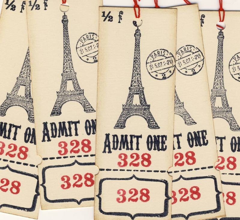 Eiffel Tower Ticket Tags (5)