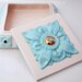 Vintage Ceramic Dish/Box  Gold and Blue on White