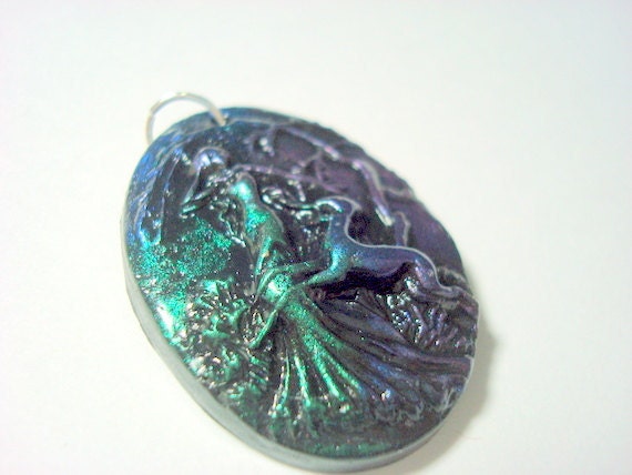 Lost in the Woods Handmade Polymer Clay Pendant