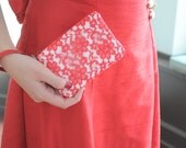 Red Lace Wristlet - The Renay Wristlet, Bridal Bag, Wedding Purse, Bridesmaids Gift Idea, Prom Wristlet, Night Life Scene Lace Bag