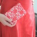 Red Lace Wristlet - The Renay Wristlet, Bridal Bag, Wedding Purse, Bridesmaids Gift Idea, Prom Wristlet, Night Life Scene Lace Bag
