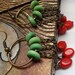 Hoop Earrings, Red and Green