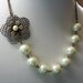 Ivory Necklace,Wedding Jewelry ,Bridesmaid Necklace, Off white Necklace