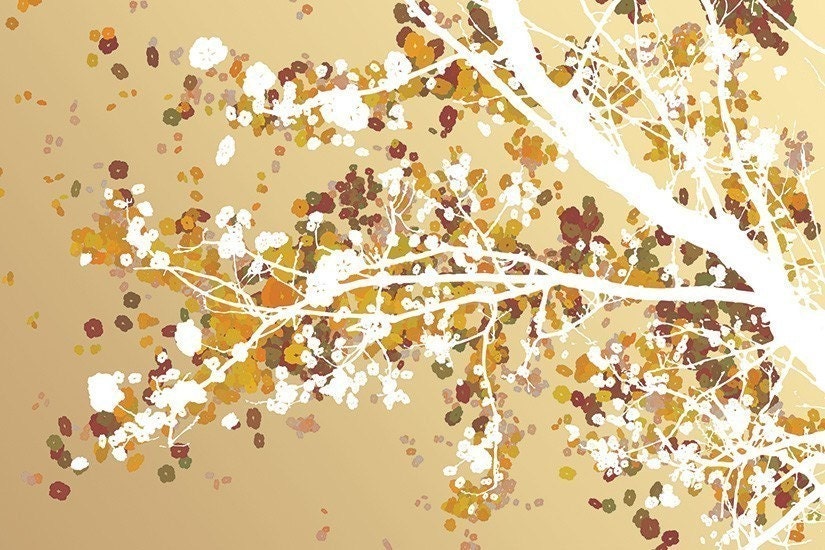 Carefree Days (gold) - 12x18 Print