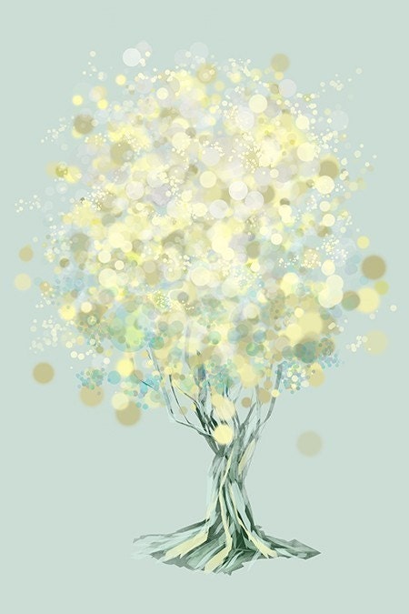 Lemon Bubble Tree - 12x18 Print