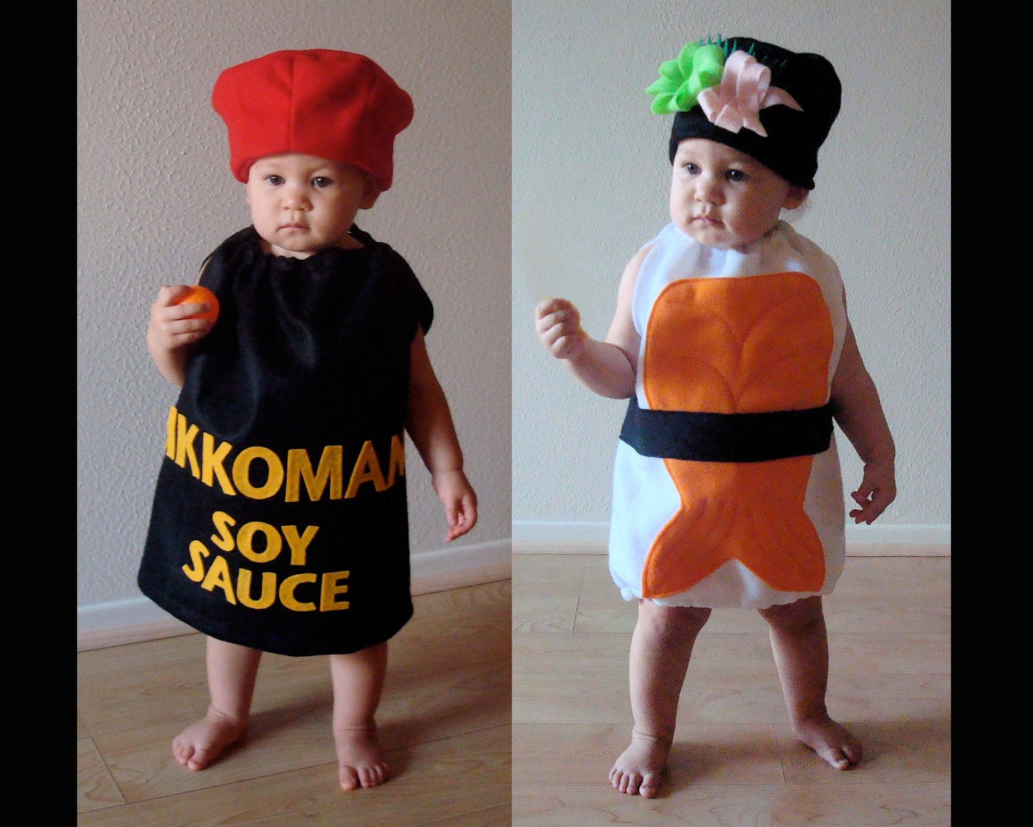 Twin Set- Sushi and Kikkoman Bottle Baby or Toddler Costume