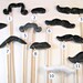 Mustache on a Stick, Made To Order, Paper Mache, Photobooth Prop, Party Favor, Moustaches