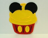 Mouse Ears Cupcake Embroidered Applique DIY Clothing Patch-100232