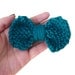 Little Knit Hair Bow in Teal