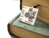 Flower Bookmark, Nasturtium Flower Bookmark, Recycled RECYCLEry Upcycled Eco Friendly