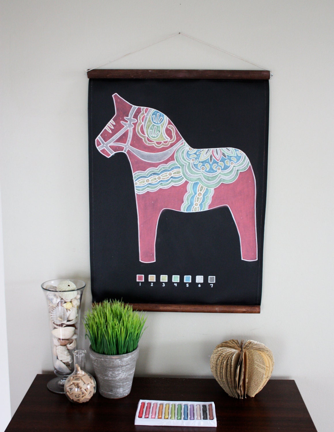 Chalk-By-Number Dala Horse