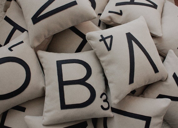 2 Letter Pillows CASES ONLY