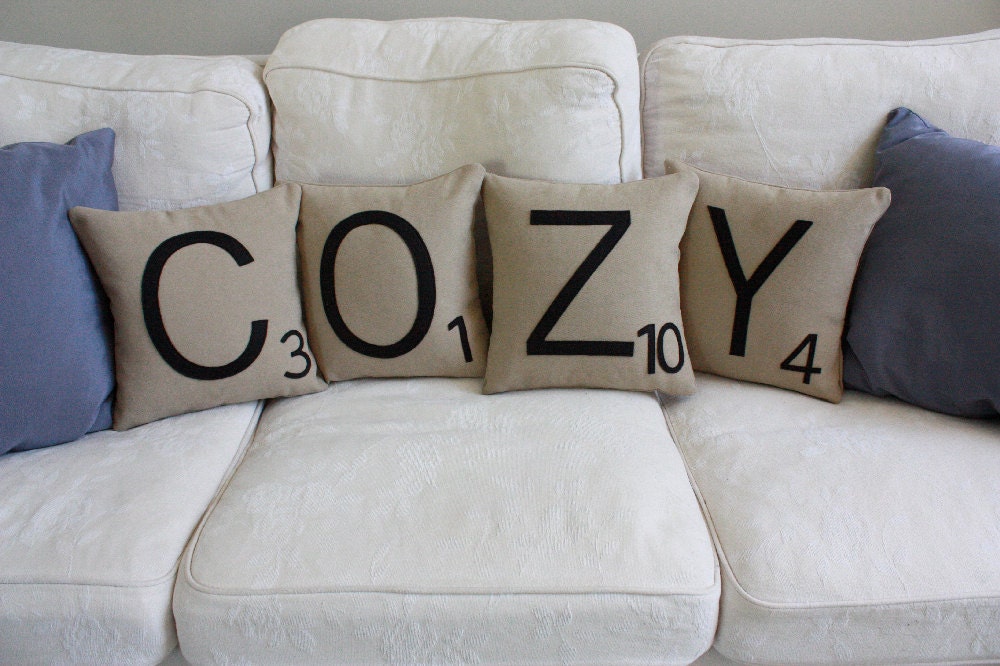 COZY Letter Pillows - CASES ONLY
