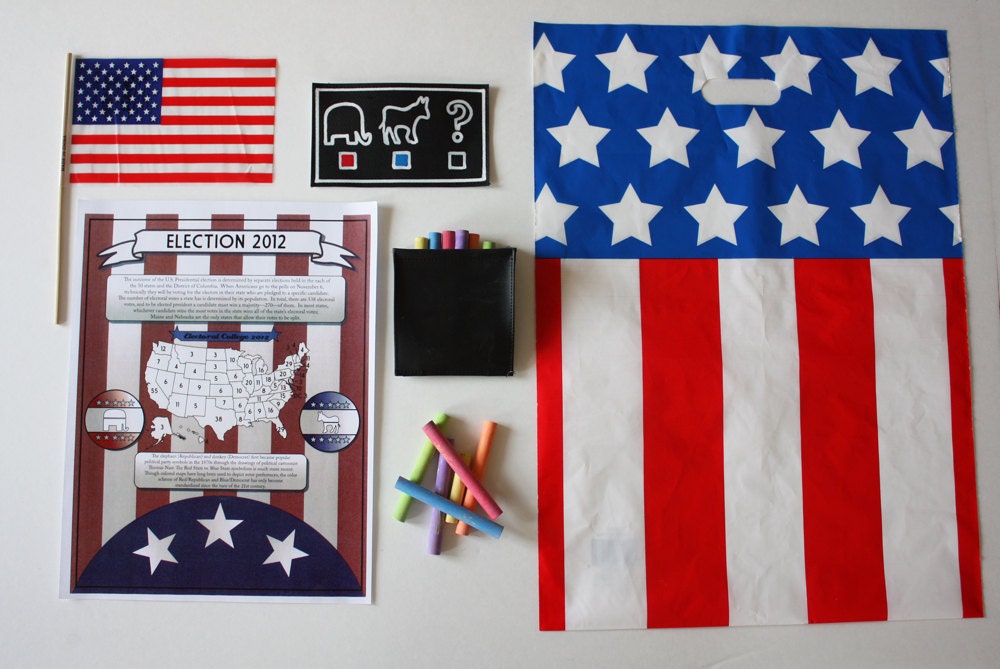 2012 Election Kit with United States Chalkboard Map