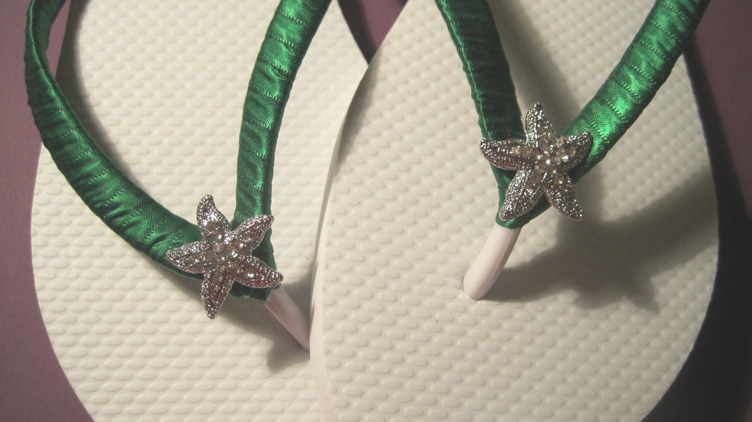 NEW So Sweet Bride Marissa Deluxe Rhinestone Starfish Bridal Wedding Flip Flops