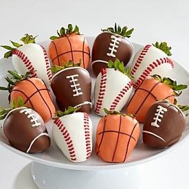 Custom Chocolate Covered Strawberries Sports for Men // 1 Dozen // Valentine's Day, Bachelor Party, Birthday // Custom Made To Order