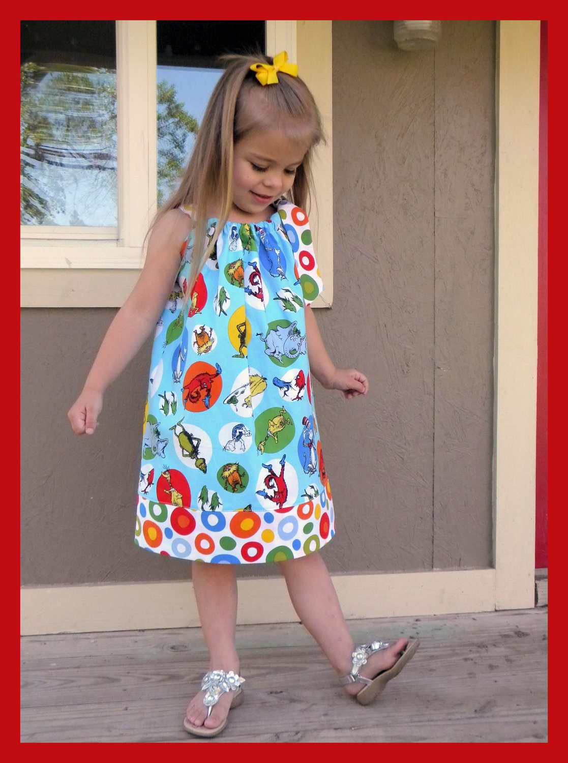 Custom Boutique Dr Suess Pillowcase Dress  --  3/6 months - 8 years