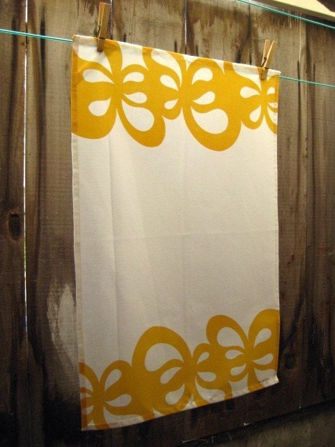 peticula tea towel - mustard