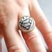 Embroidered Diamond Handmade Ring in Sterling Silver (custom sized, just for you)