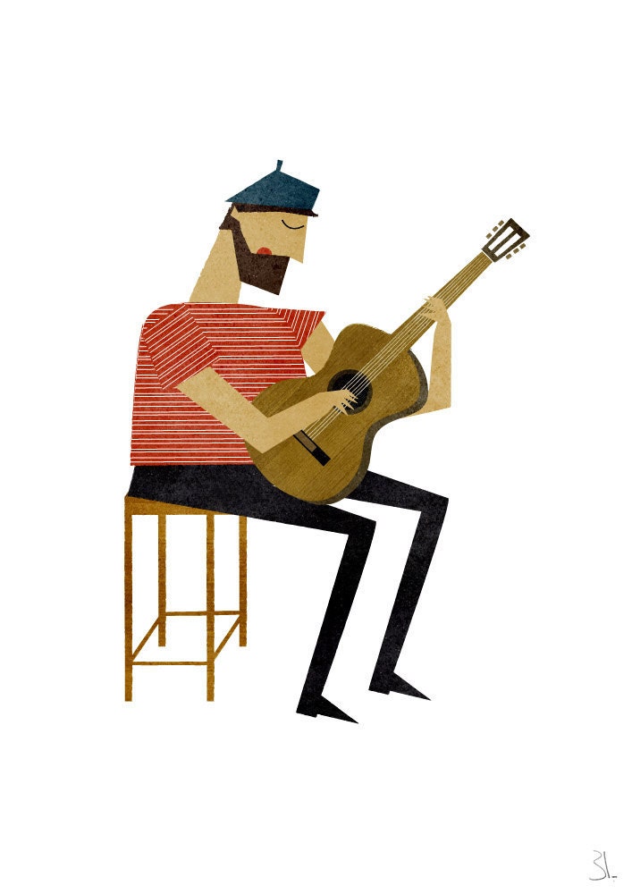 Guitarist print