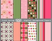 Fresh Spring Digital Background Papers