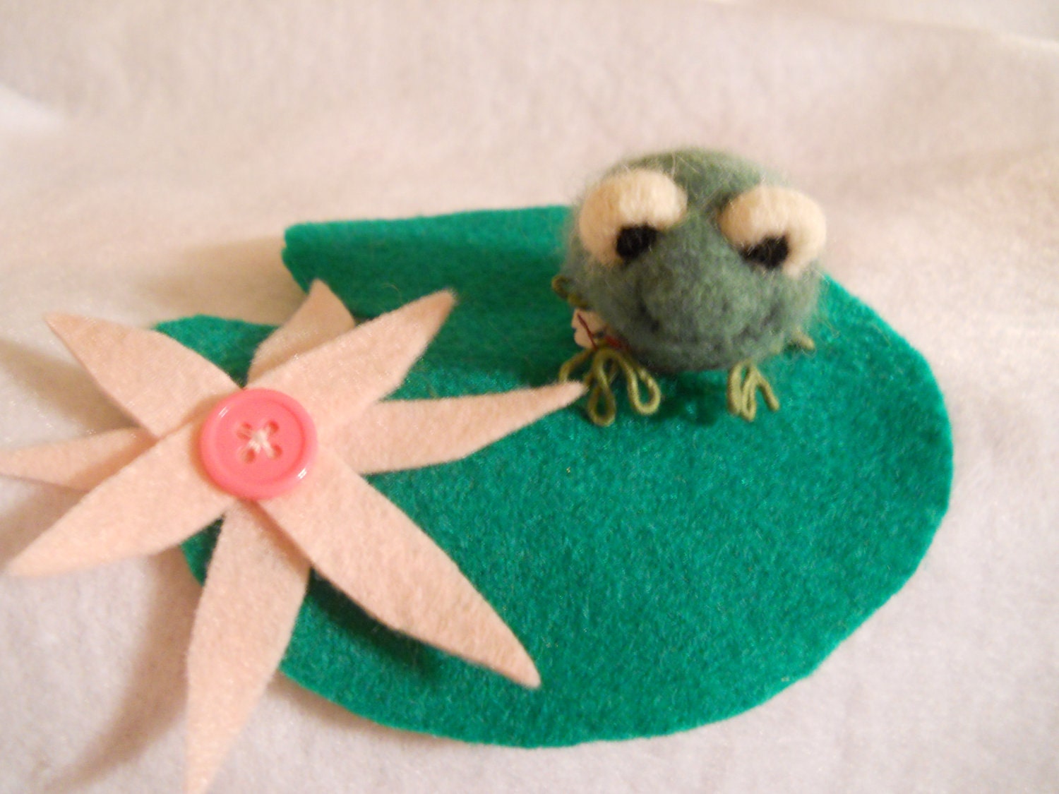 Wee Froggie on a Lily Pad