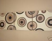 Handmade Set Of 3 Contemporary Modern Designer Retro Design Very Funky Brown Cream Circle Print Design Wall Hanging Canvases Wall Art. 