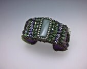 Midnight Mist Nephrite Jade Cuff Bracelet