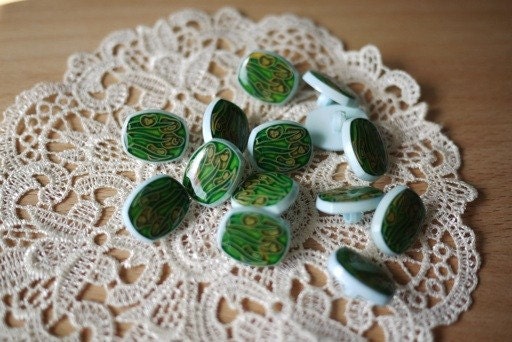 Vintage - 10 Blue Buttons