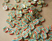 20 Rainbow Buttons