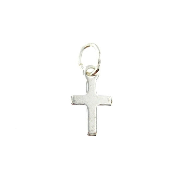 Add a Cross Charm - Tiny Sterling Silver Cross Charm (AO020)