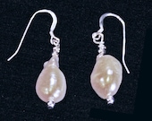 Keishi Pearl Earrings - Sterling Silver