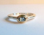 Sparkling Blue Aquamarine Ring