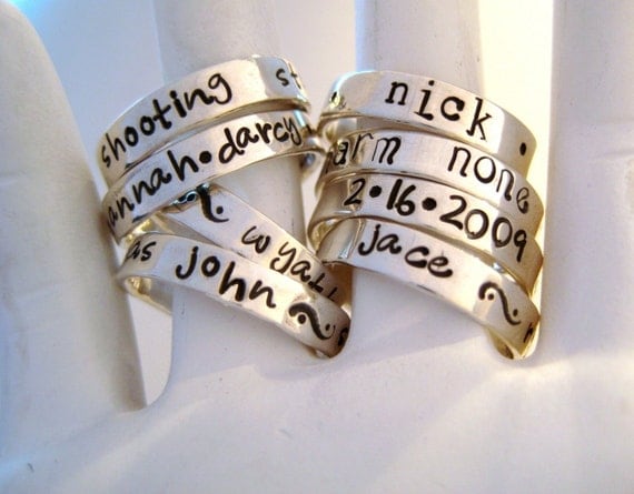 Personalized Sterling Silver Ring